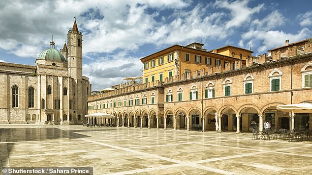 The main square of Ascoli Piceno, Piazza del Popolo (above), 'is one of the most architecturally sublime squares in the whole of Italy'