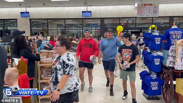 Shoppers camped out overnight for the public opening of a Buc-ee's travel center in Sevier County, Tennessee