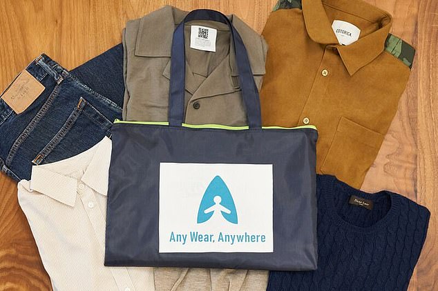 The service, dubbed 'Any Wear, Anywhere', will allow people to rent a bundle of clothing ahead of their flight, which will then be delivered straight to their hotel