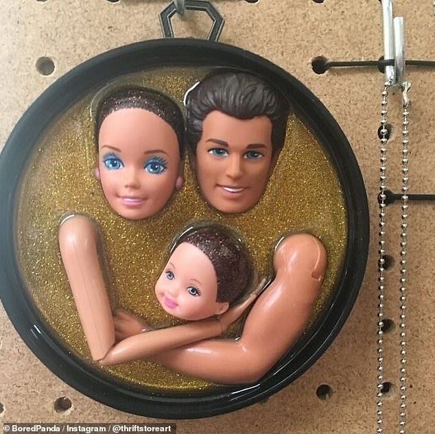Family portrait! A man from Pennsylvania spotted this uniquely harrowing artwork in a thrift store