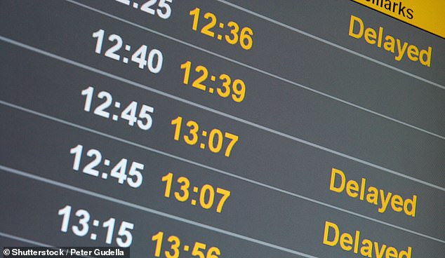 A tarmac delay is defined by law as the 'period of time when an aircraft is on the ground with passengers and the passengers have no opportunity to deplane' (stock image)