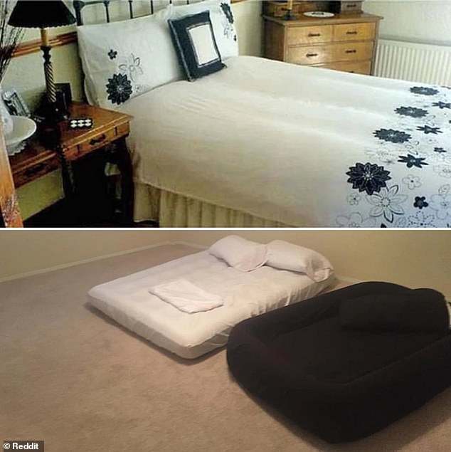 One Airbnb didn't look anything like it did in the listing, as these side-by-side photos posted to Reddit show