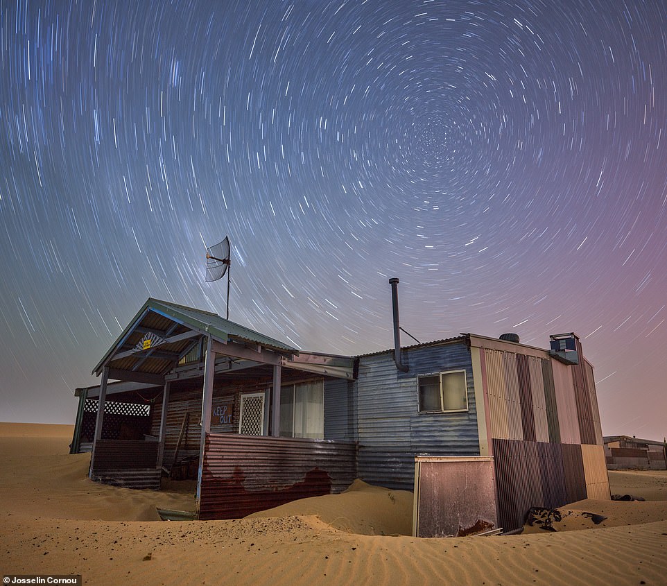This other-worldly shot was taken in the Stockton Beach Sand Dunes of New South Wales, Australia. They're known as the largest moving coastal dunes in the Southern Hemisphere. Writing on Instagram, Cornou reveals how he witnessed one of the most beautiful night skies he had ever seen during his trip there. However, he notes that it was 'incredibly cold', making it 'impossible to catch any minutes of sleep'