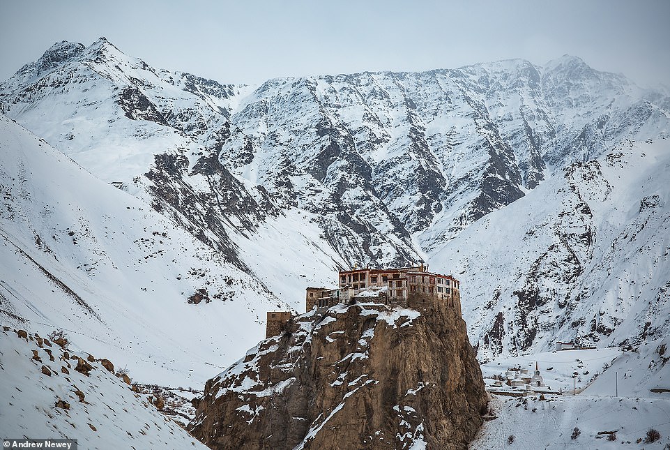 This beautiful shot by Newey shows the region's Bardan Monastery, which is perched on a rocky outcrop in Zanskar's Lugnak Valley