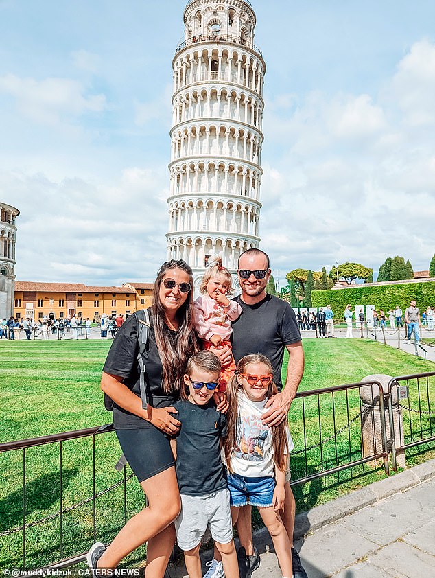 The family visited nine countries on their 10-month-long adventure - France, Spain, Portugal, Italy, Switzerland, Germany, Luxembourg, Belgium, and Morocco