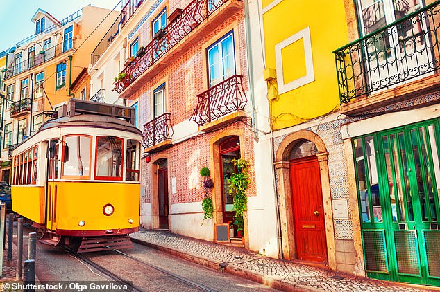 Other winners in the regional awards for Europe included Portugal (home to Lisbon, pictured) which dazzled as the leading destination for 2023