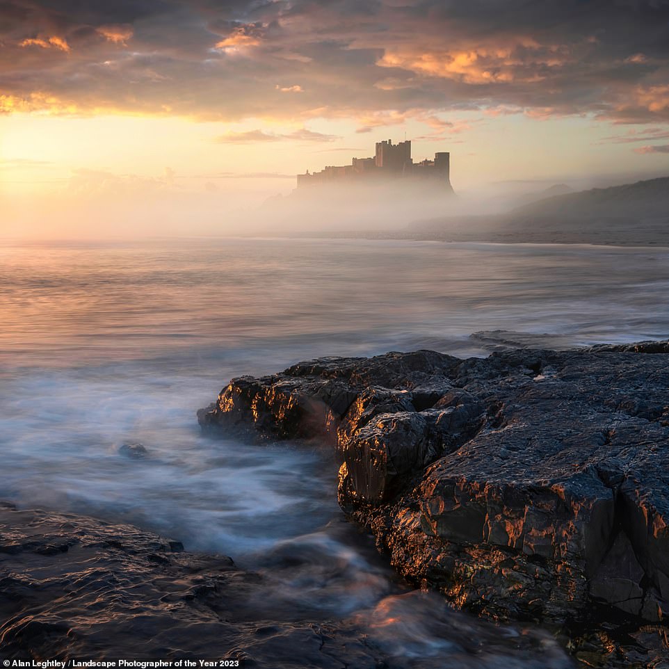 Bamburgh Castle along the Northumberland coast pierces through the fog in this remarkable picture by Alan Leghtley. It is commended in the 'Classic View' category
