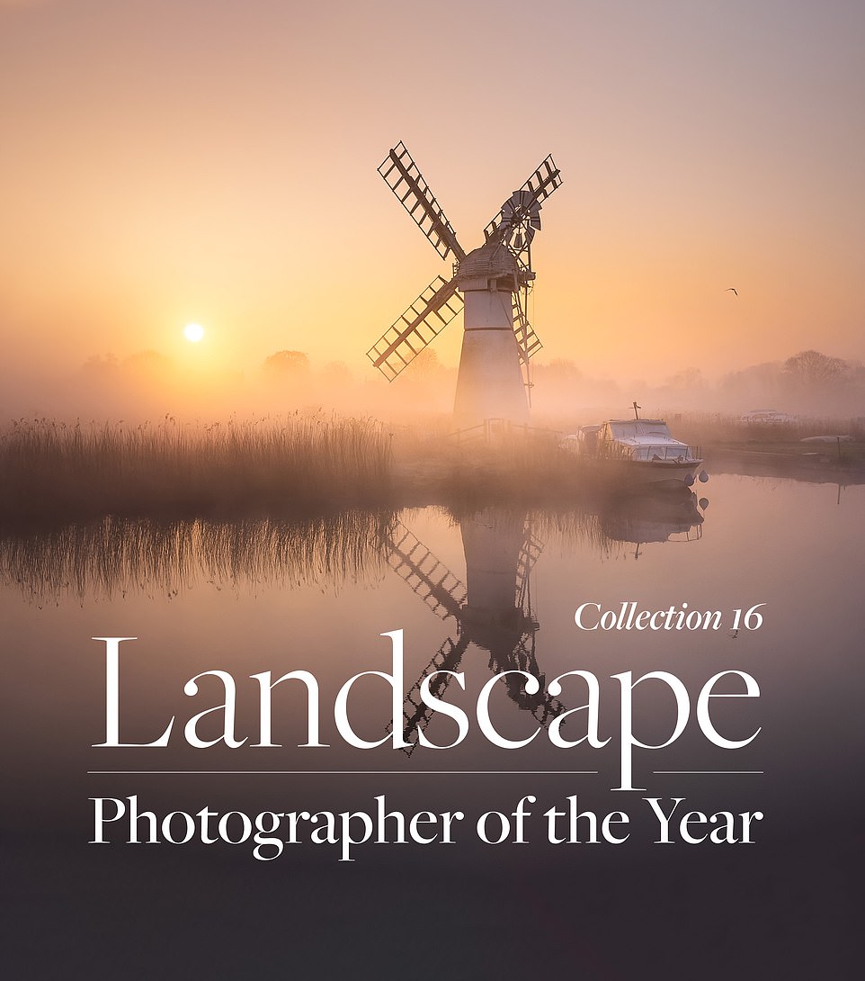 Landscape Photographer of the Year - Collection 16, published by Ilex Press, is on sale now for £35. The picture on the cover, showing Thurne Mill in Norfolk, is commended in the Classic View category. Setting the scene for the image, photographer Jay Birmingham says: 'On this particular morning, the water was still and a mist hung over the [River Thurne].' He adds: 'As I took the photograph, a bird flew into the scene on the right-hand side, completing the moment of tranquillity.' The image is commended in the Classic View category