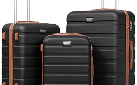 Coolife Luggage 3 Piece Set Suitcase Spinner Hardshell Lightweight TSA Lock