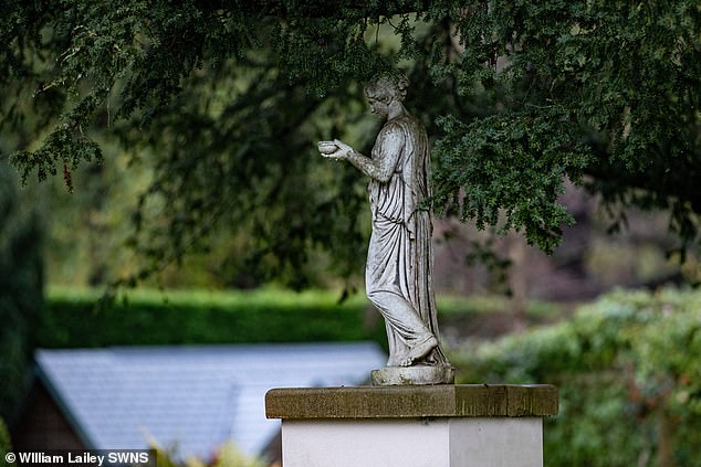 A statue in the rear garden of the former home of Florence Nightingale
