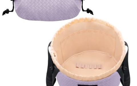 rlokosfb Large Drawstring Makeup Organizer,Lay Barrel Makeup Bag Cosmetic Bag Toiletry Bag for Travel,Portable Waterproof Make Up Bags for Women Brush Toiletries Accessories (Plaid-Purple)