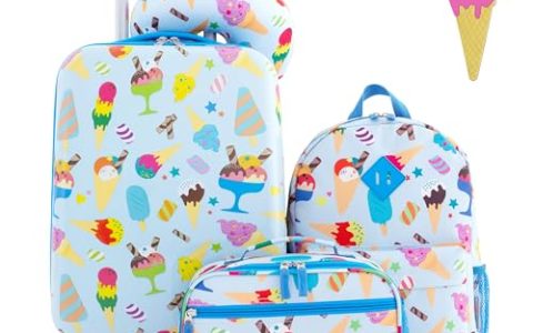 Travelers Club 5 Piece Kids’ Luggage Set, Ice Cream