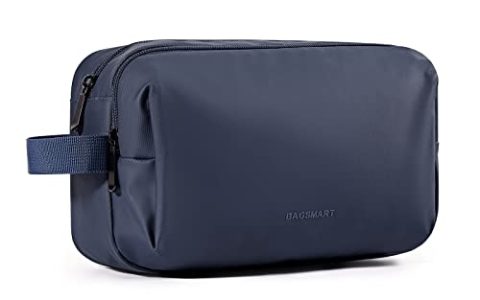 BAGSMART Toiletry Bag for Men, Travel Toiletry Organizer Dopp Kit Water-resistant Shaving Bag for Toiletries Accessories(Nary Blue)