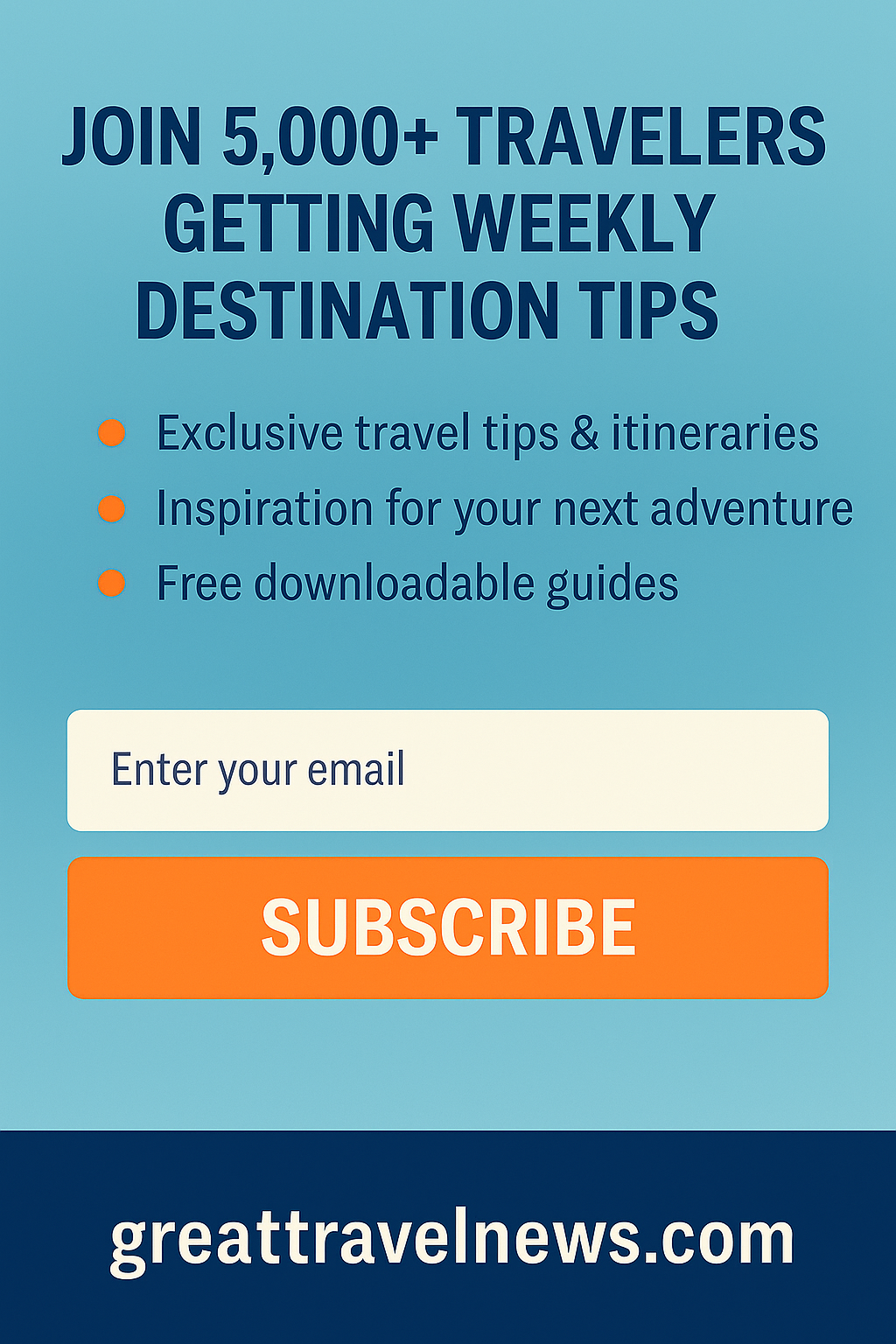 Join our travel list