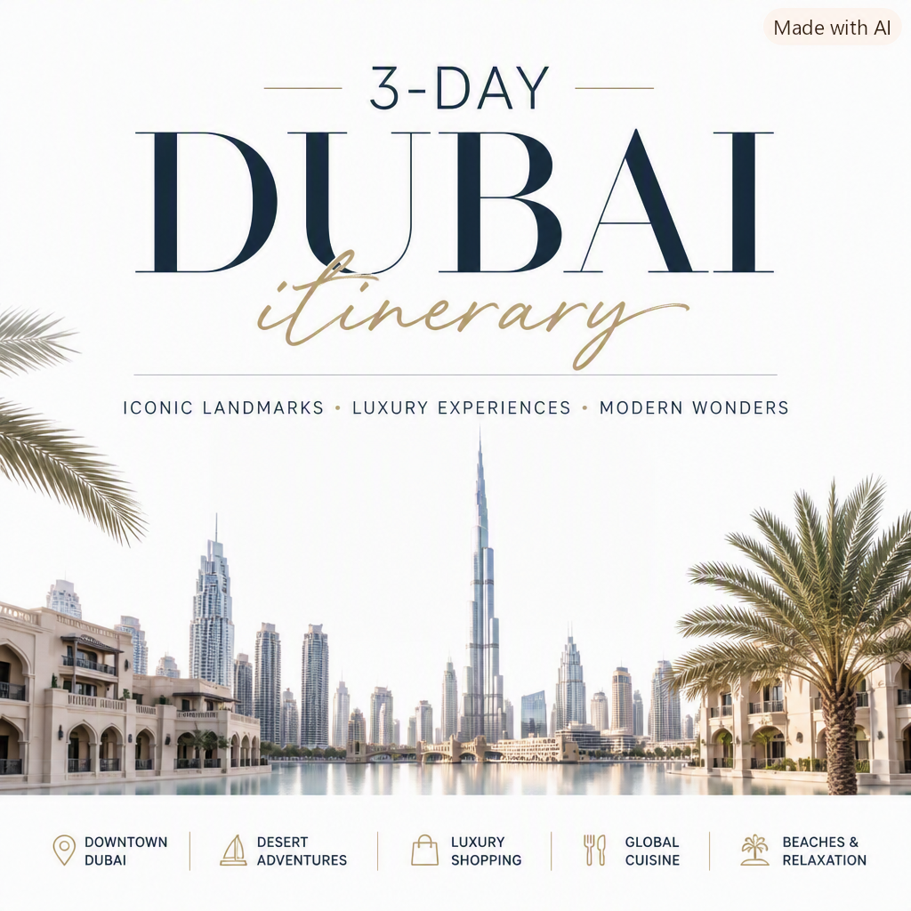 3‑Day Dubai Itinerary: Luxury, Culture & Desert Adventure 