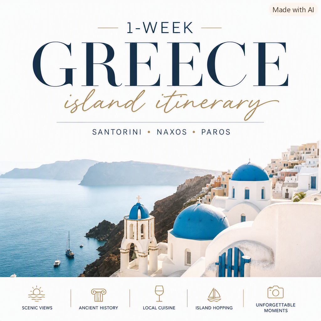 1‑Week Greece Island Itinerary: Santorini, Naxos & Paros